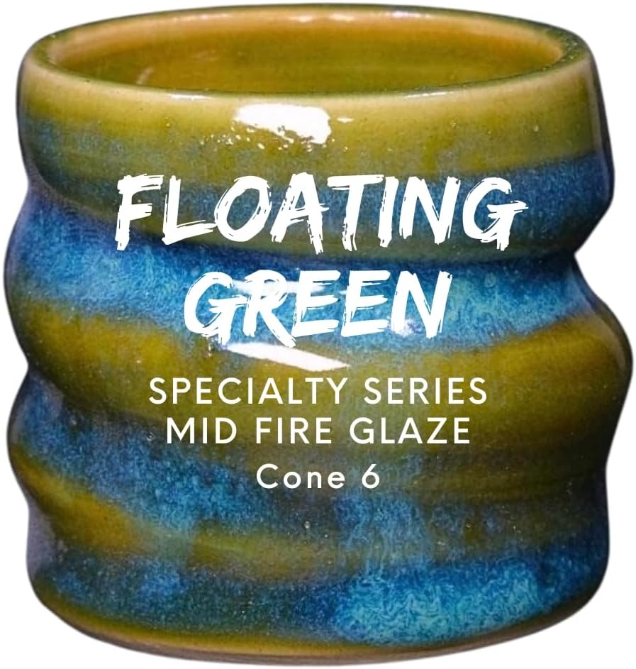 Penguin Pottery Glazes - Mid Range Fire - Matte Series - Brown Tweed Matte - Cone 5/6-16oz, Yellow